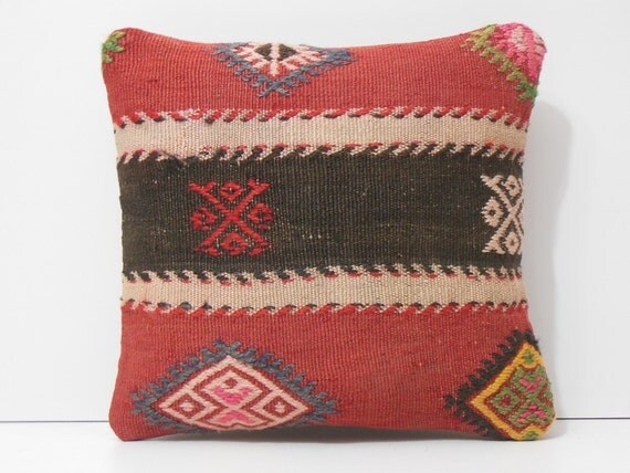 red pillows floor pillow shabby chic pillow big decorative