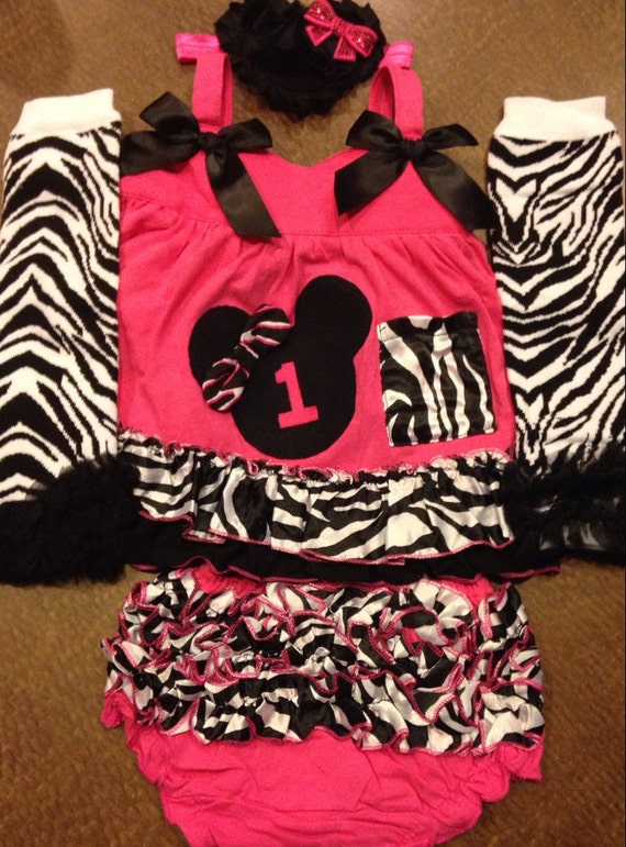 Zebra Minnie Mouse outfit, Minnie Mouse birthday