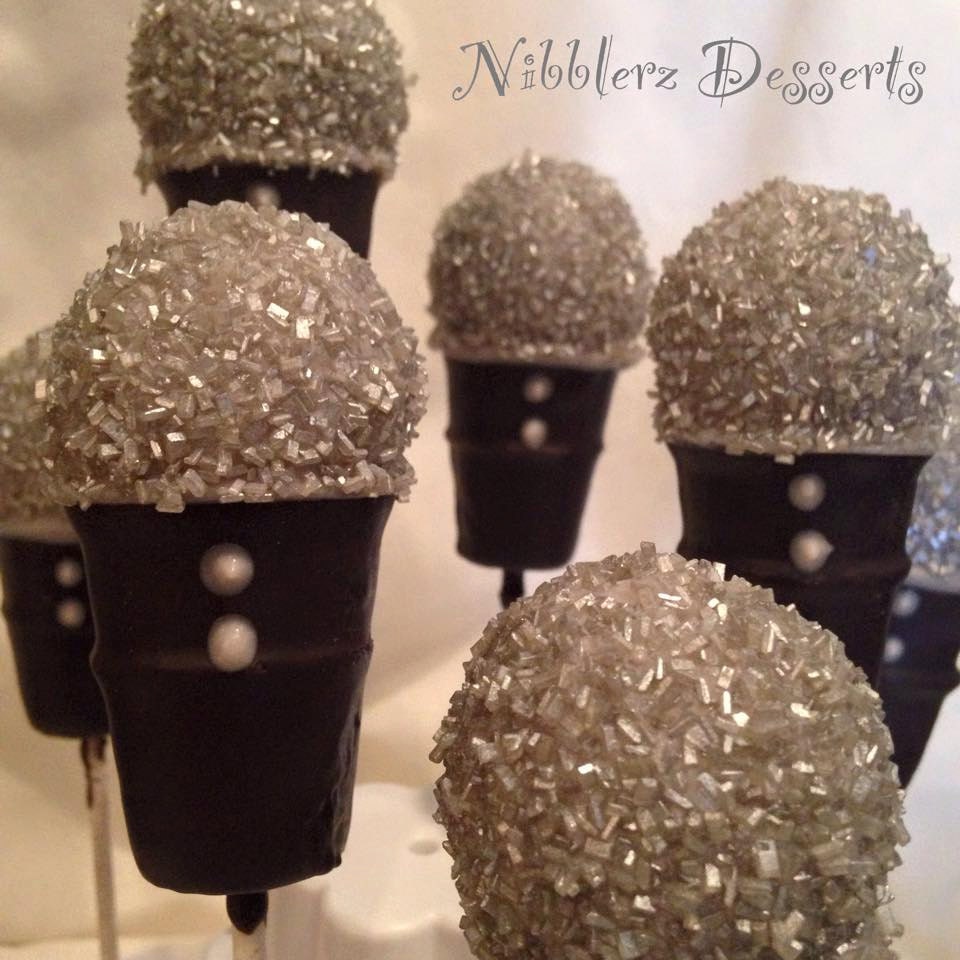 12 Microphone cake pops Musician Music party singer rock