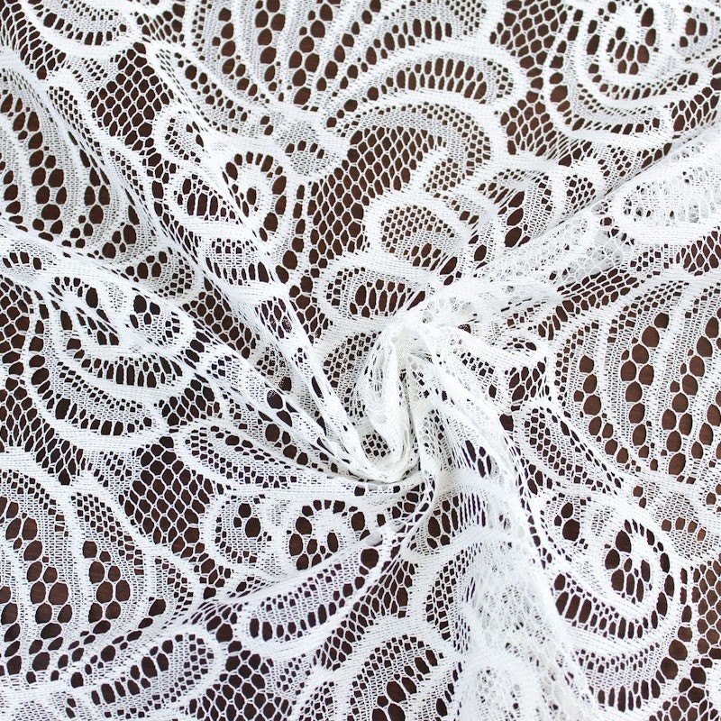 Off White Sea Shell Lace Fabric by the yard Carrie Pattern