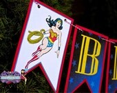 Items similar to Personalized Wonder Woman Party Decorations Package