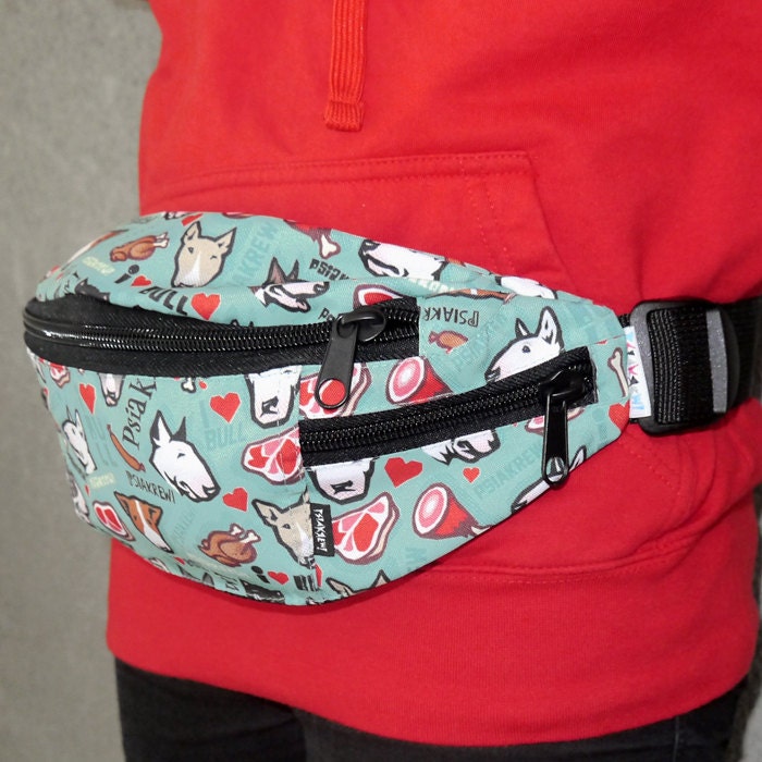 Bull Terrier Fanny bag fanny pack dog walking bag by PSIAKREW