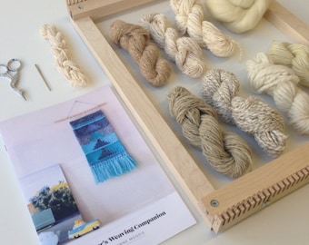 Beginner's Weaving Kit with Loom for Wall Hanging and Tapestry