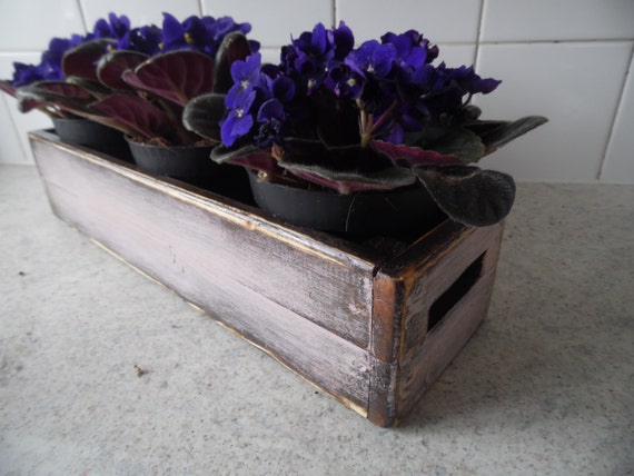 Window box Flower planter Herb Box for Window Sill Handcrafted