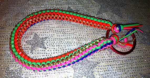 Box Stitch Multicolor Lanyard Keychains with by DimensionalChainz