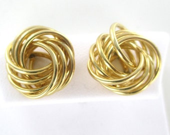 14 karat yellow gold earrings knots fine jewelry ...