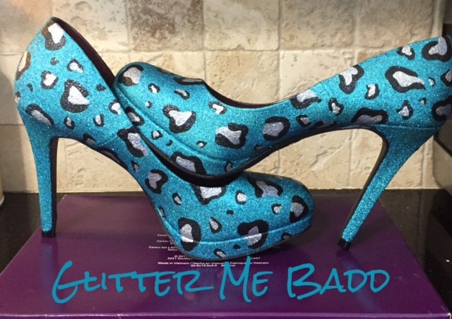 blue cheetah print heels