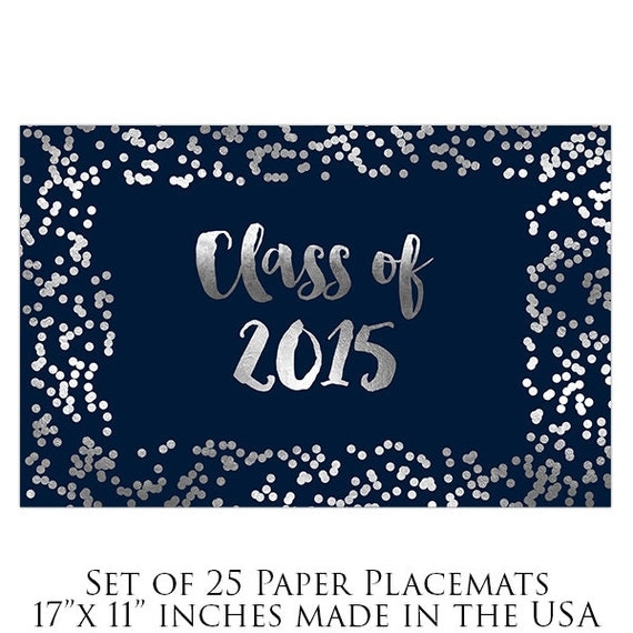 Graduation Paper Placemats Class Of 2015 by