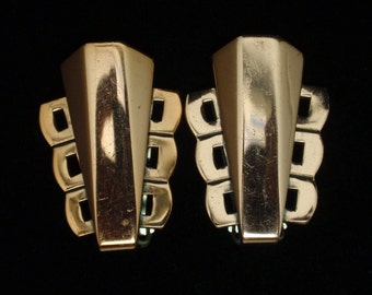 Copper Earrings Vintage Renoir Clips