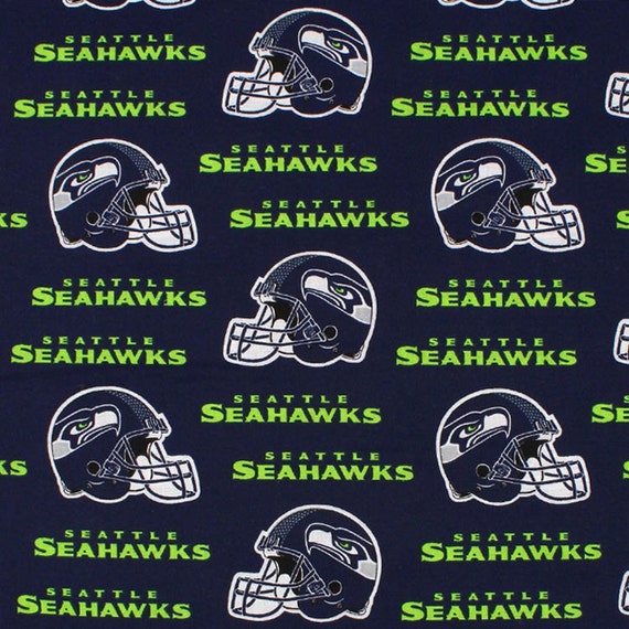 SEATTLE SEAHAWKS NFL Cotton Fabric By The Yard Sports Team