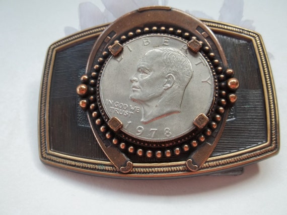 Buckle Western Belt Buckle SILVER DOLLAR COIN