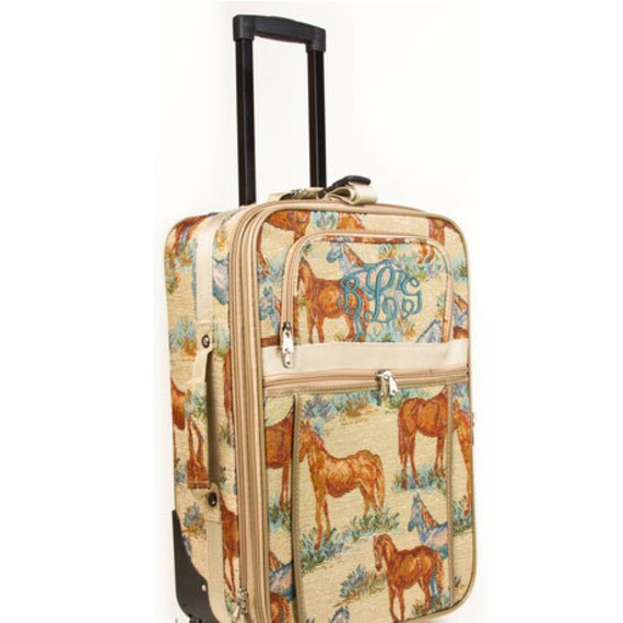 Items similar to 20" Rolling Luggage Horse Design! on Etsy