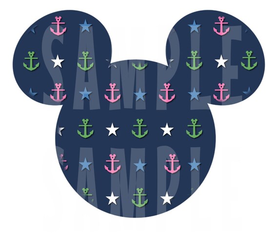 PRINTABLE Disney Cruise Nautical Mickey Magnet or Iron-On