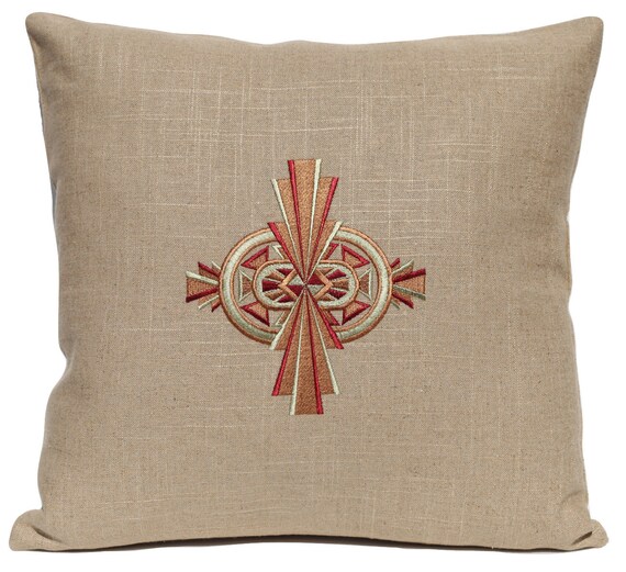 Aztec Pillow Embroidered Handmade Decorative Pillow