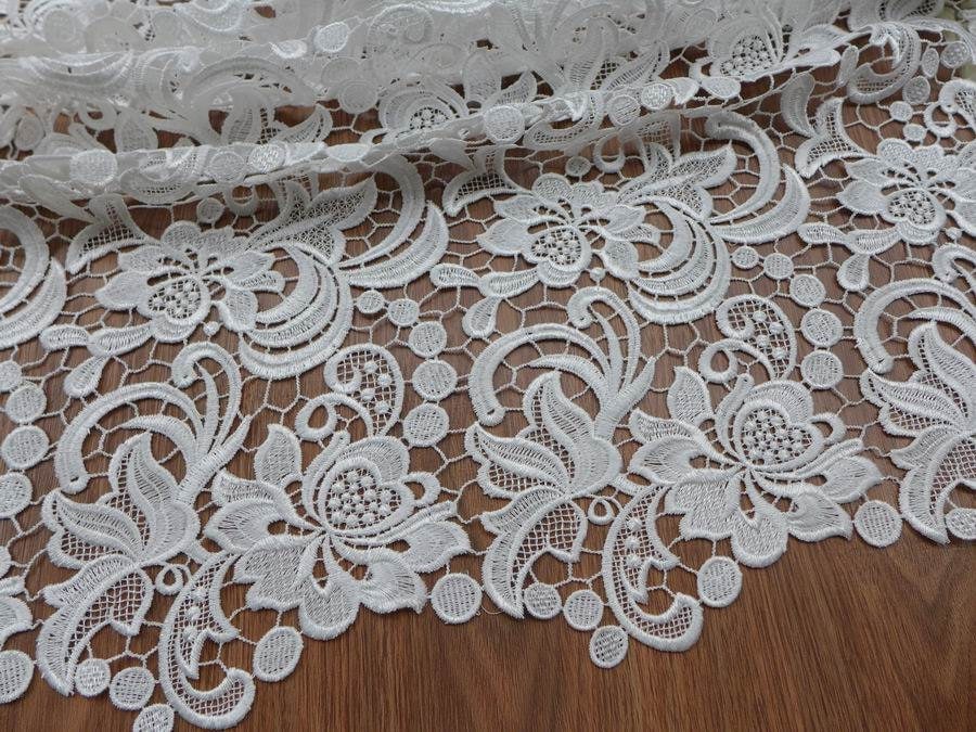 Venise Lace Fabric Guipure Lace White Fabric Wedding Dress