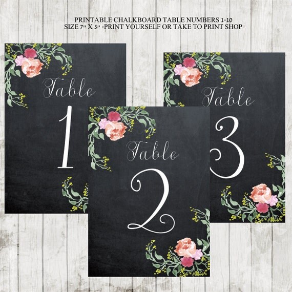 printable chalkboard table numbers wedding by chalkboard table numbers ~ printable chalkboard table numbers wedding by