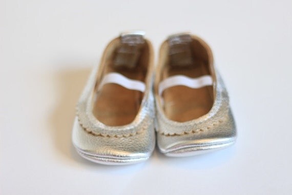 silver fancy flats