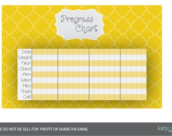 Plexus Slim Weight and Inches Lost Progress Chart Printable Instant ...