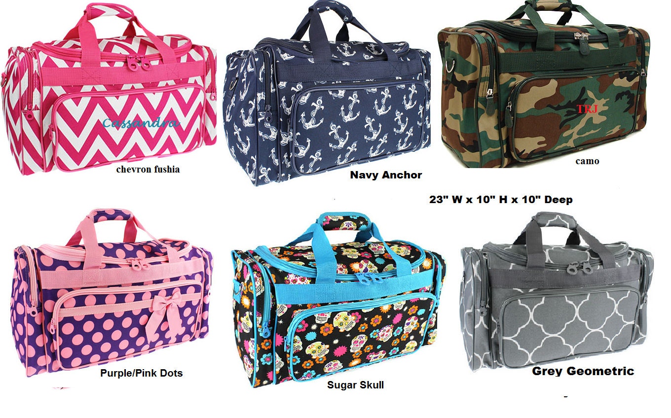 Personalized Extra Large 23in Duffle Bags. Great For By Embrodeco