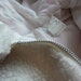 Vintage Pink Baby Snowsuit Furry Fleece White Trim Foldover Mitten Cuffs Zipper Size 6 months