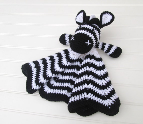 zebra lovey blanket
