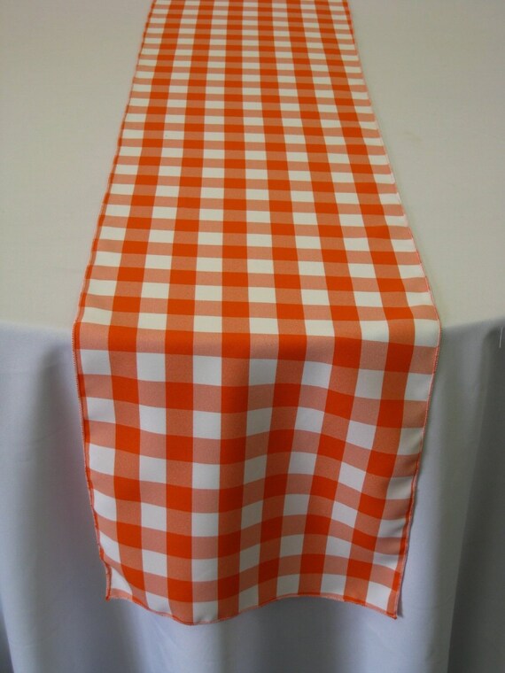 Picnic Checkered Polyester Table Runner by ArtOFabric on Etsy