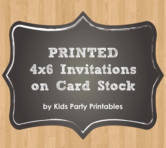 Custom PRINTED Invitations on 4x6 Card Stock & Envelopes