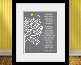 Jason Mraz, "I Won't Give Up", 1st Anniversary Gift, Wedding Gift, Lyrics to "I Won't Give Up" Print