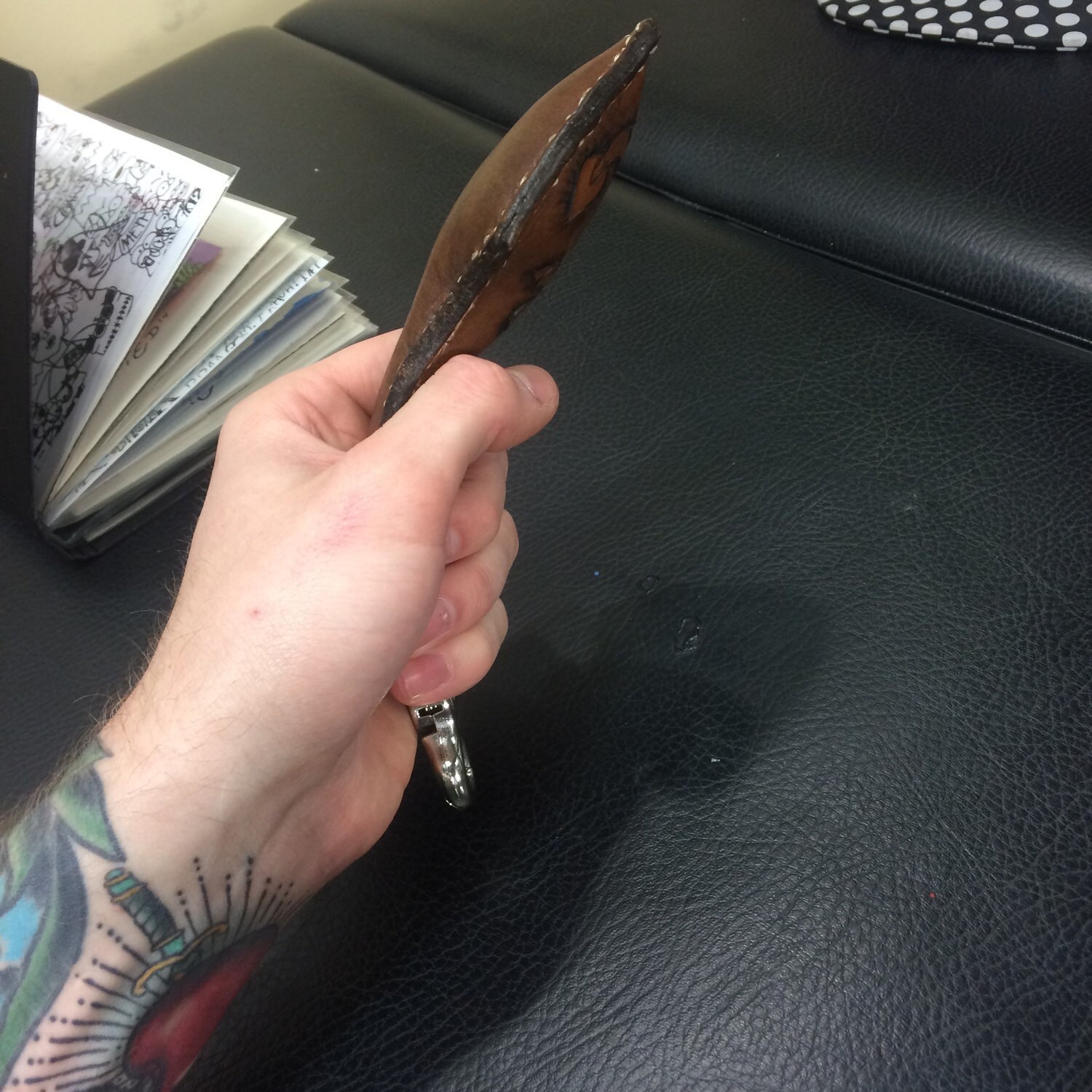 Leather weighted keychain sap slapjack blackjack anchor by EdgeTed