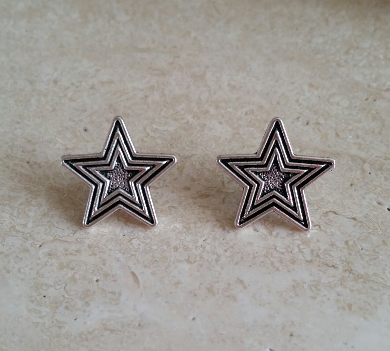 Dallas Cowboy Silver Star Post Earrings by KimsJewelryKorner