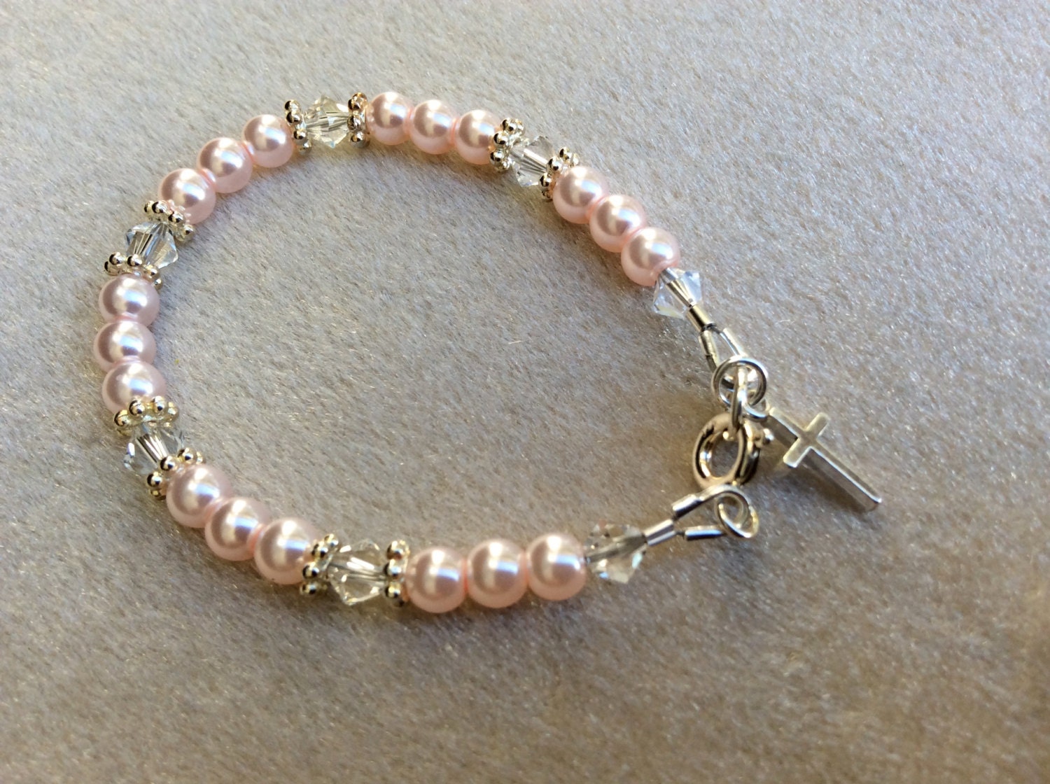 Baby Girl Bracelet Baby First Birthday Gift Religious