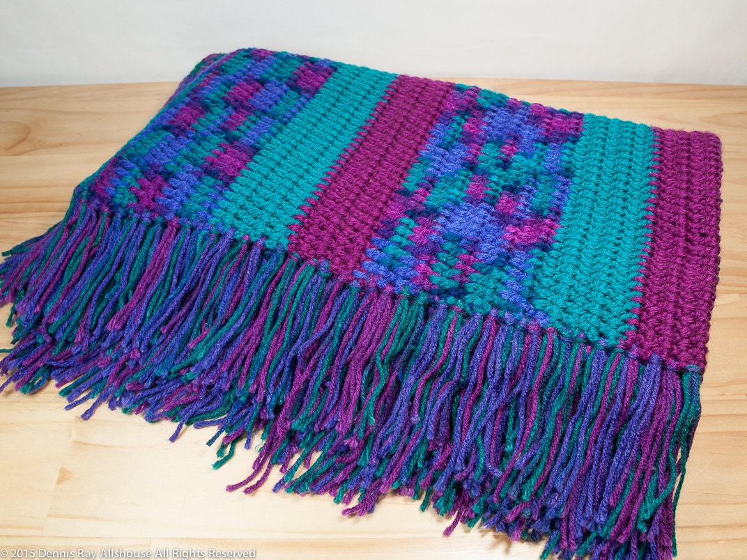 Midnight & Magenta Check Blanket Scarf | Accessories ...