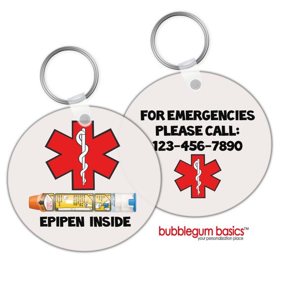EPIPEN Medical Tag Medical ID Peanut Allergy CUSTOM