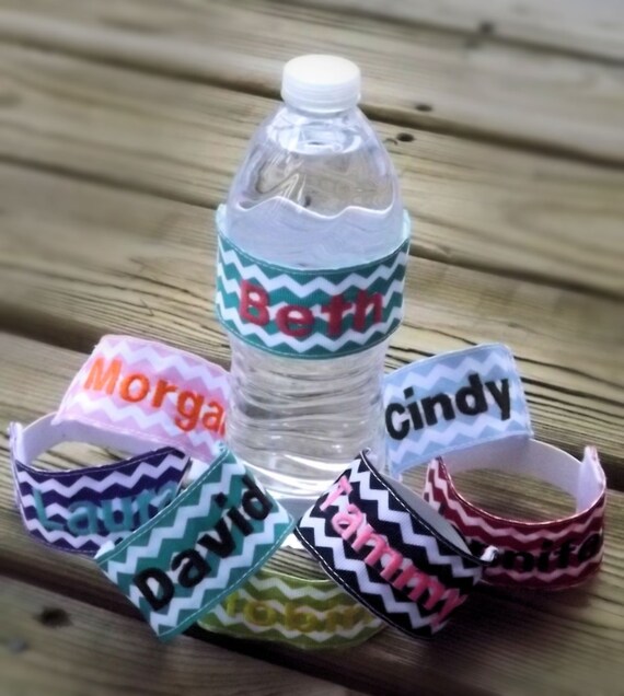 Water Bottle Name Bands