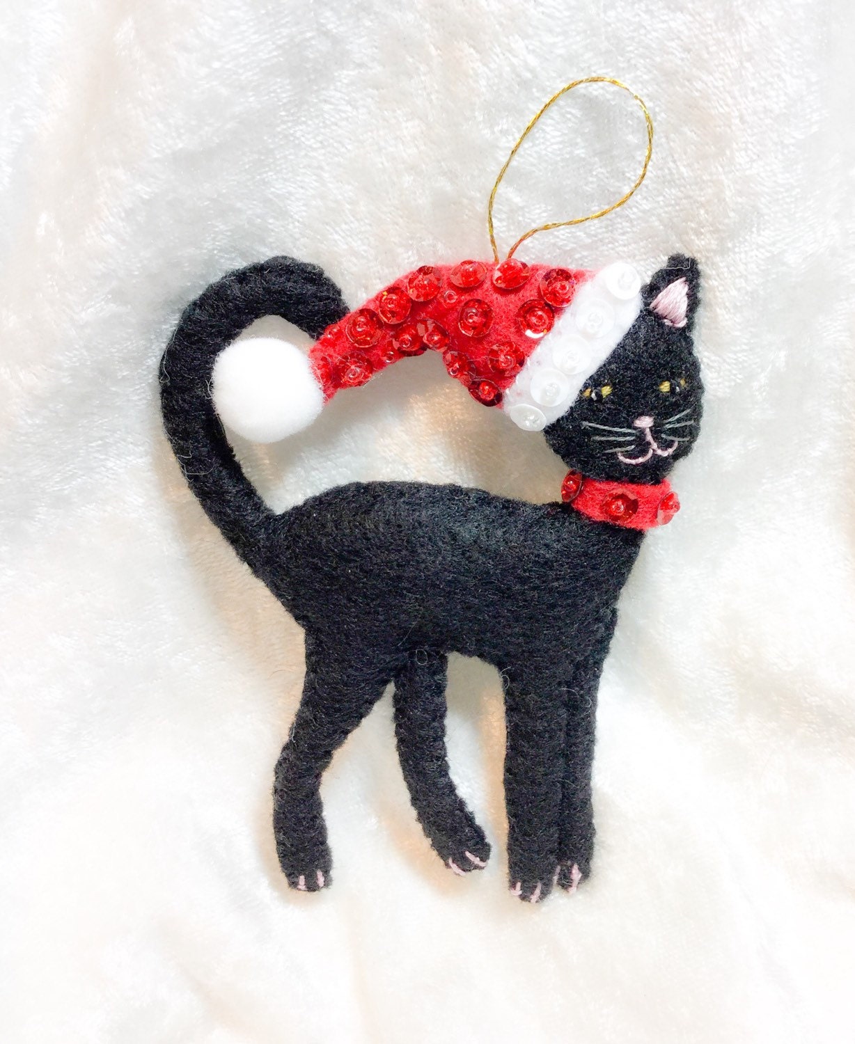 black felt cat christmas decoration christmas tree decor black felt cat christmas decoration christmas tree decor