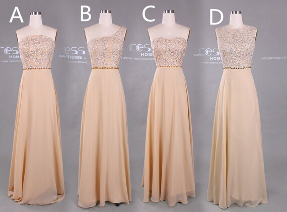 New Design 2015 champagne Prom Dress/Champagne Long by DressHome
