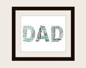 Dad - Personalised Print Ideal for Father's day A4 Print