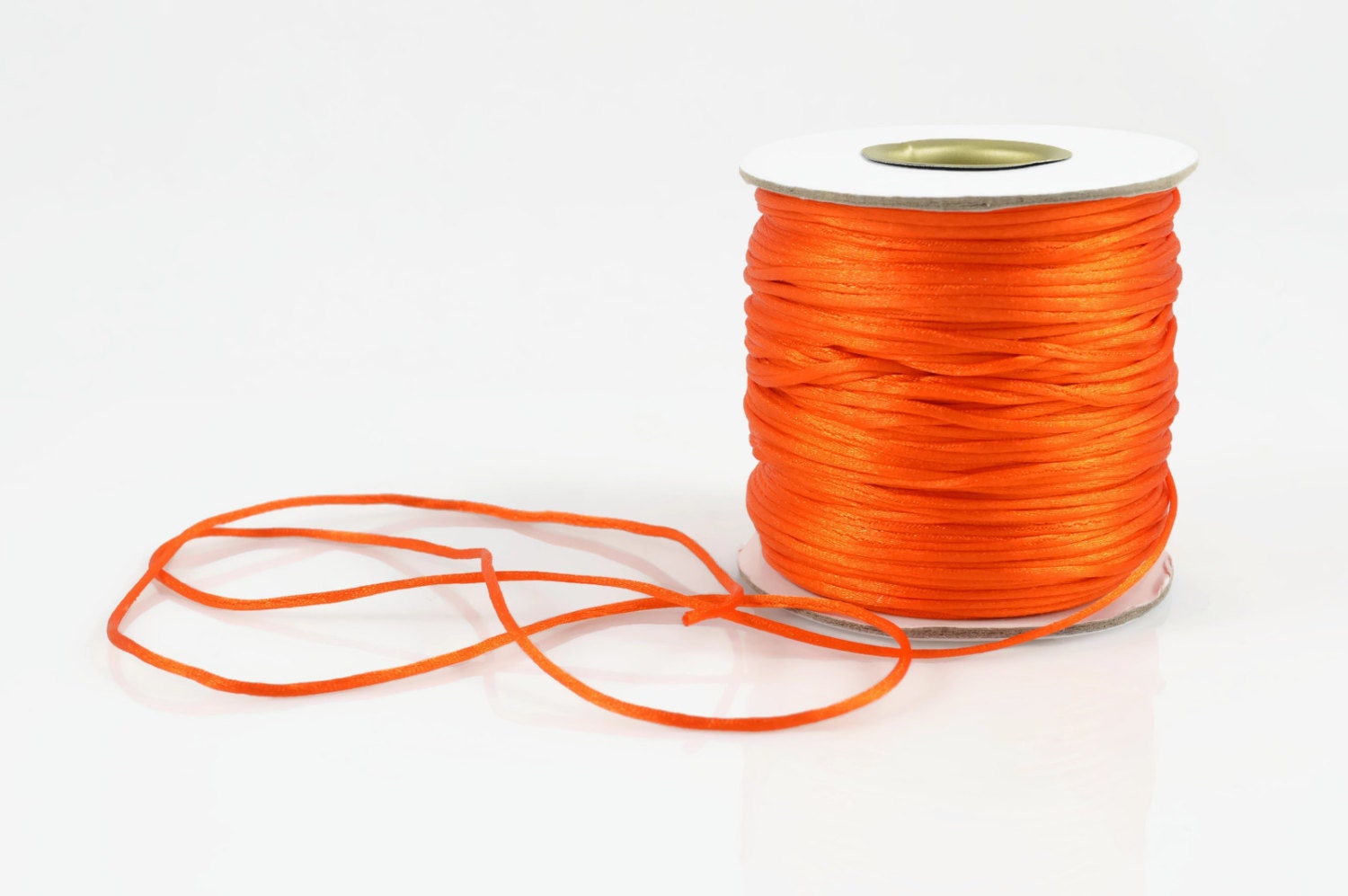 1mm ORANGE SATIN STRING Dark Orange Cord 1mm diameter sold