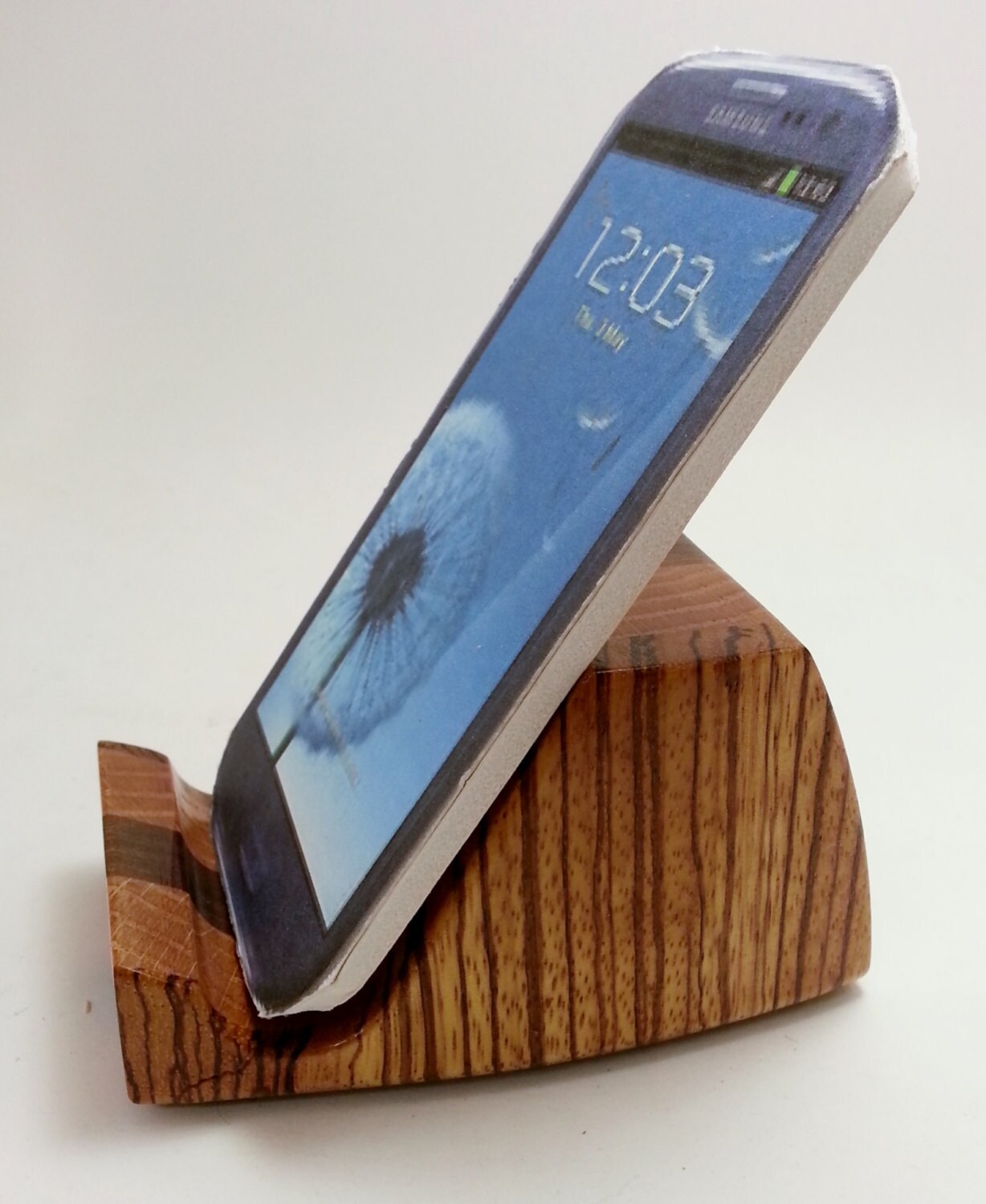 Cell Phone Holder Desk table counter Wood Organizer