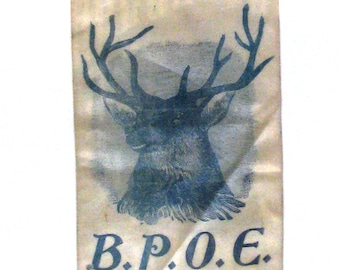 Vintage Miles City Mt Lodge No 537 B.P.O.E white ribbon Elks State Convention 1910 'Cow Town'