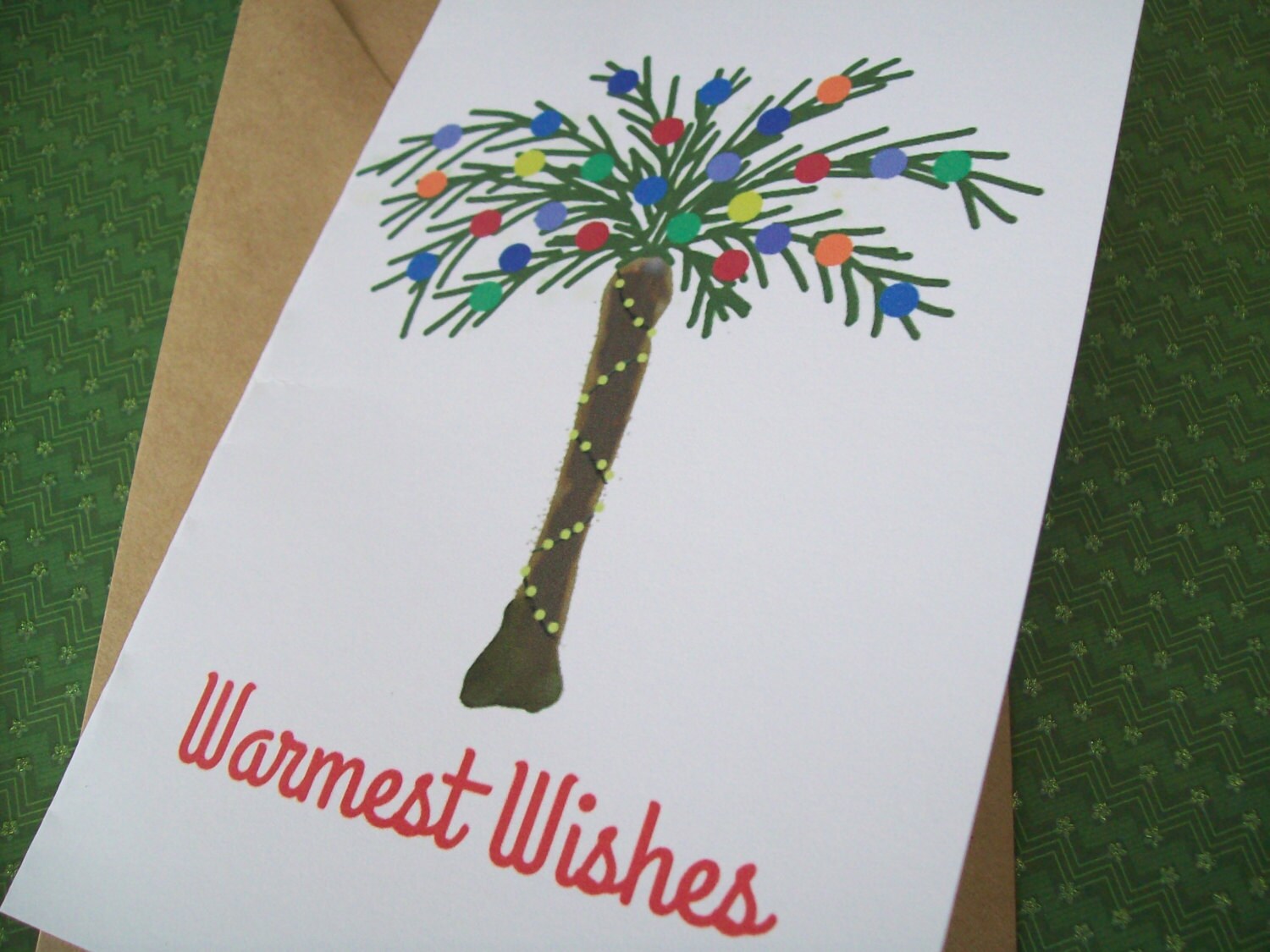 Set Of 10 Palm Tree Christmas Cards 5 X 7 By CaristoDesigns
