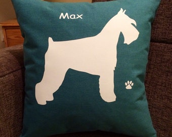 Personalised Schnauzer Dog Cushion