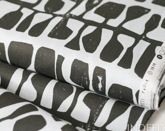 Follie in Charcoal, Follie Collection, Lotta Jansdotter, Quilting Weight Cotton Fabric