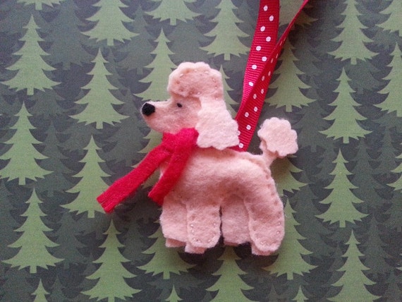 mini poodle ornament