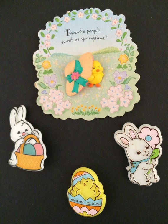 Vintage Hallmark Easter Lapel Pins by UsedToBeYoursBazaar on Etsy