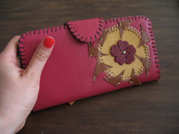 Girly Girl, Woman's red Leather Purse, Woman's red Leather Wallet ...