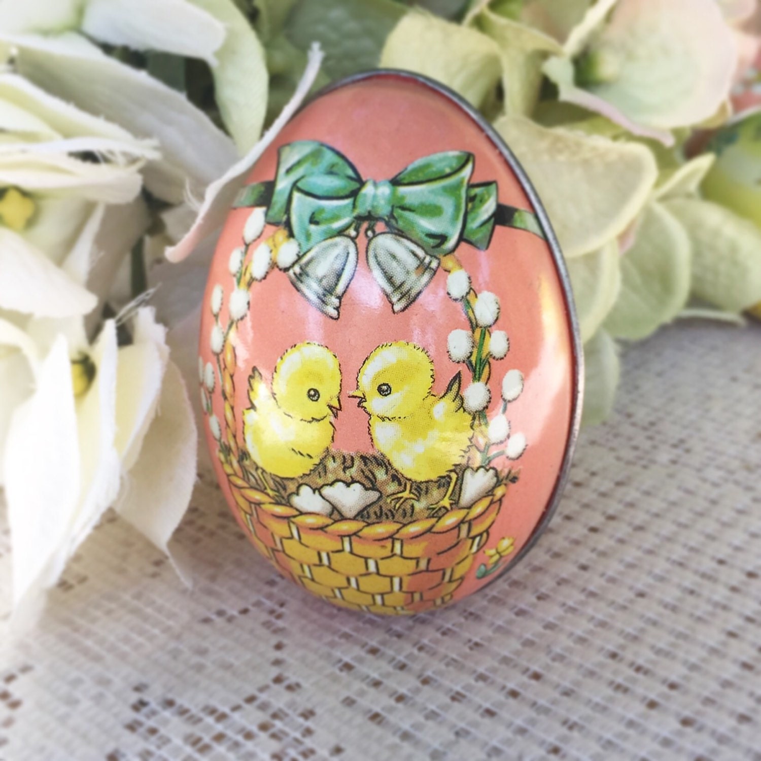 Vintage Easter Egg Candy Tin Litho Printed by