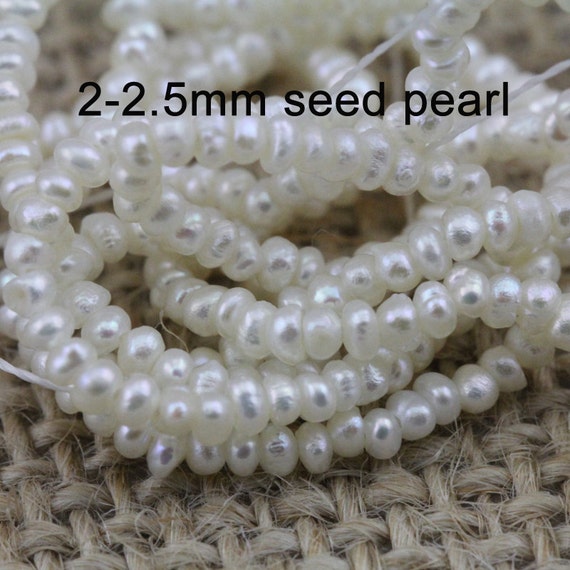 2-2.5mm seed pearl strandnatural freshwater small size pearl