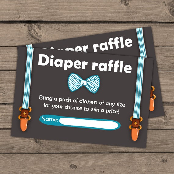 Baby shower Diaper raffle card Little man Baby Boy Oh Boy Baby
