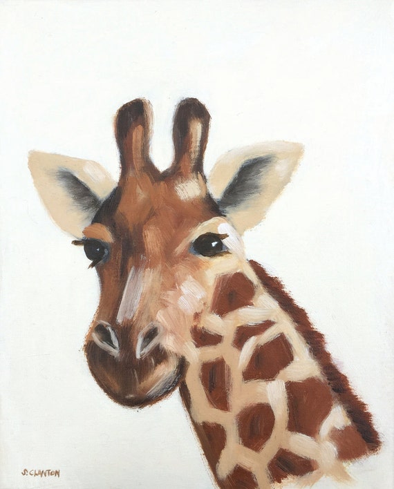 Giraffe Oil on Canvas